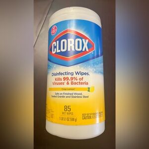 NEW Clorox 85 Ct Lemon Scent Bathroom Kitchen Cleaning Wipes-Kills 99% Bacteria